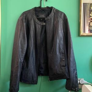 Black Faux Sebby Leather Jacket